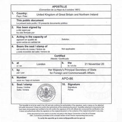order apostille